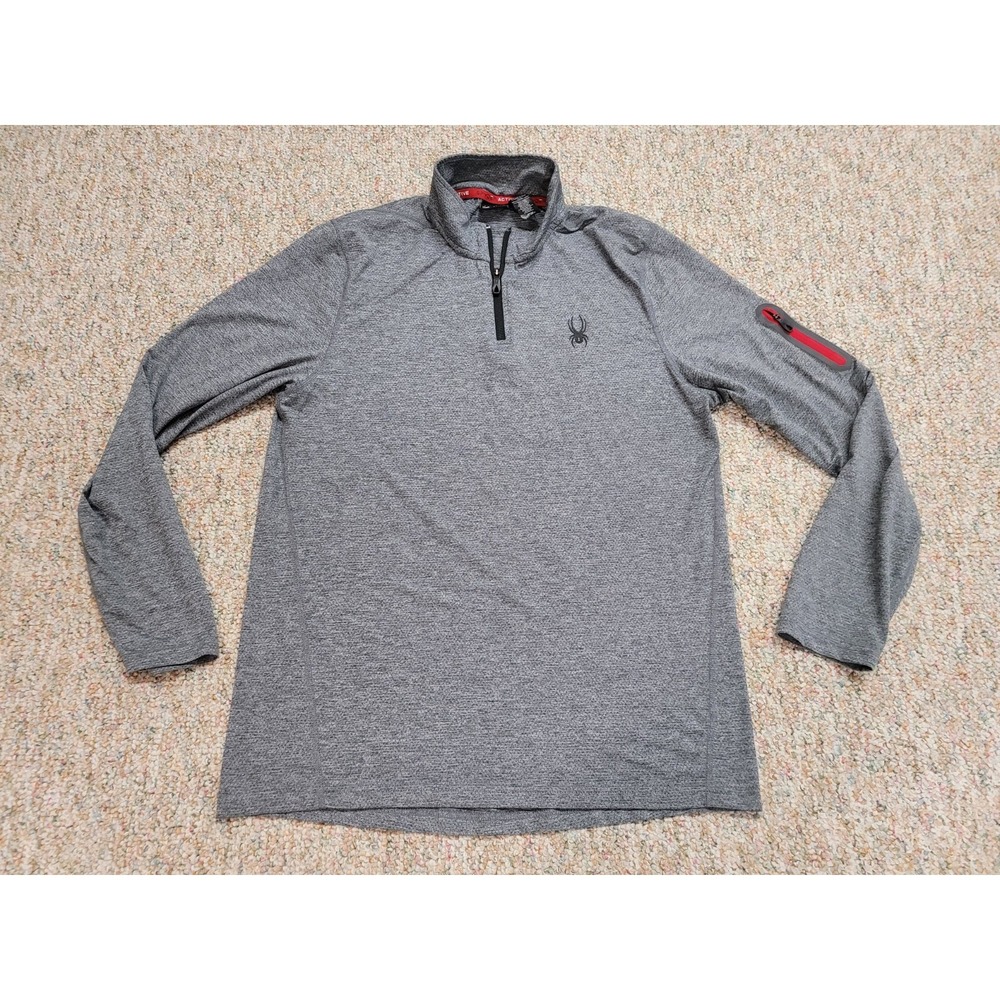 Spyder ProWeb Shirt Mens Medium Gray Performance Running Training Workout